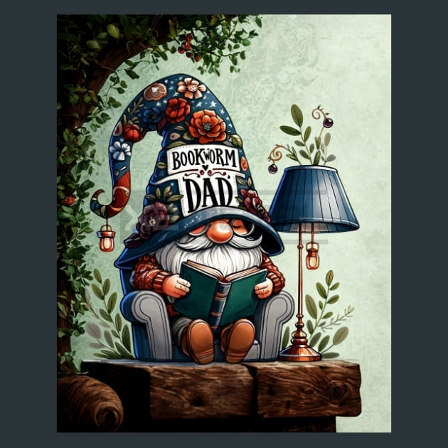 #1 Dad Gnome 12 Metal Wall Art and Desktop Mouse Pad by X2Metal