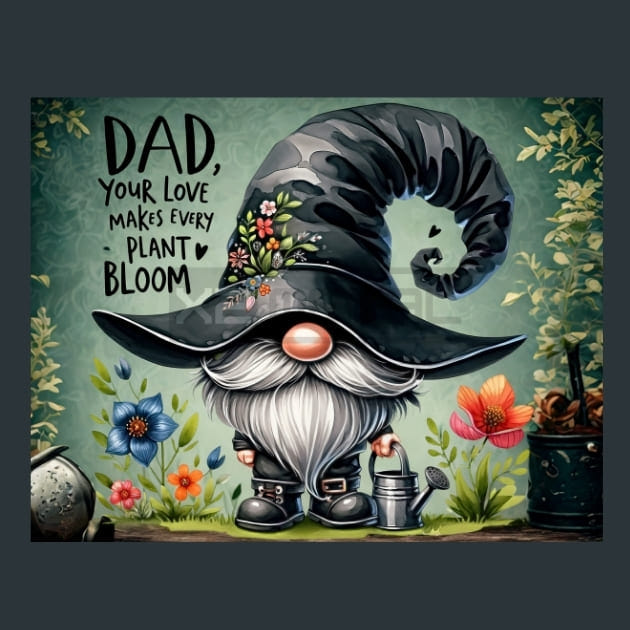 #1 Dad Gnome 16 Metal Wall Art and Desktop Mouse Pad by X2Metal