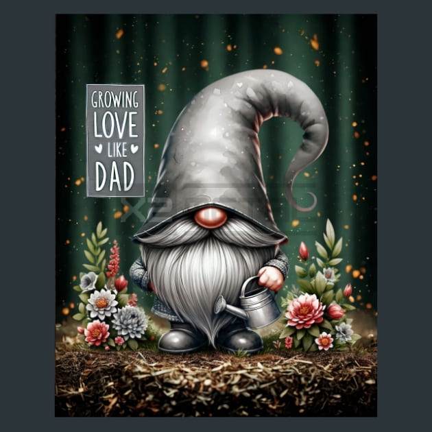 #1 Dad Gnome 17 Metal Wall Art and Desktop Mouse Pad by X2Metal