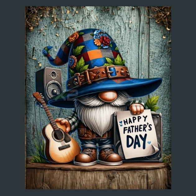 #1 Dad Gnome 18 Metal Wall Art and Desktop Mouse Pad by X2Metal