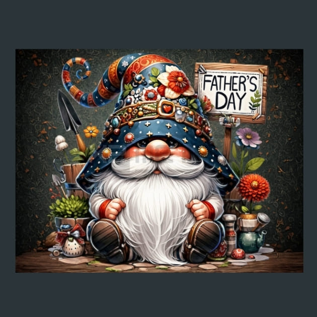 #1 Dad Gnome 1 Metal Wall Art and Desktop Mouse Pad by X2Metal