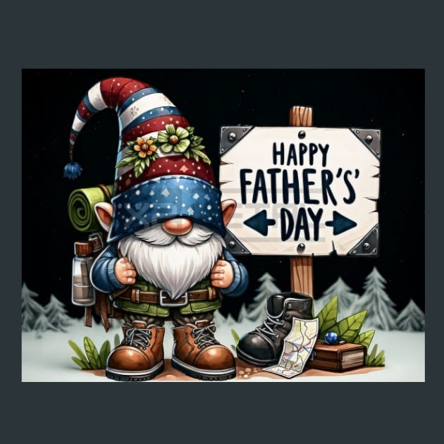#1 Dad Gnome 20 Metal Wall Art and Desktop Mouse Pad by X2Metal