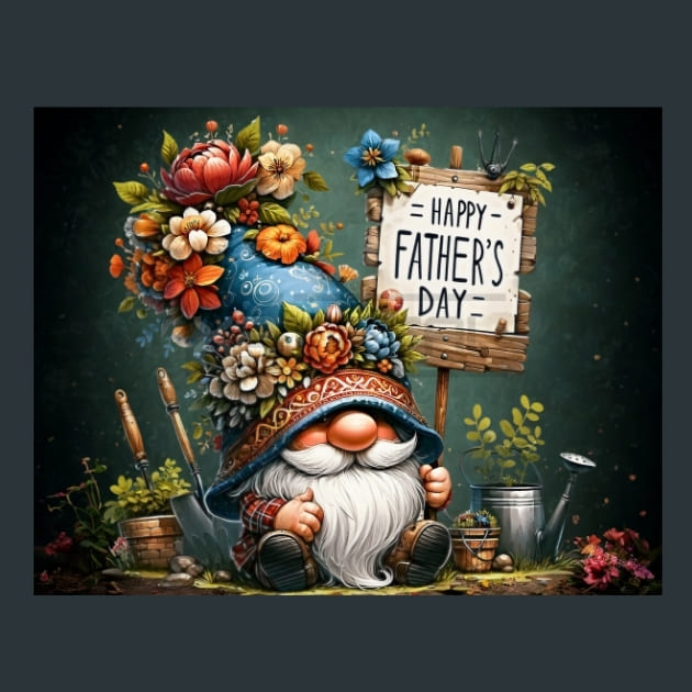 #1 Dad Gnome 3 Metal Wall Art and Desktop Mouse Pad by X2Metal
