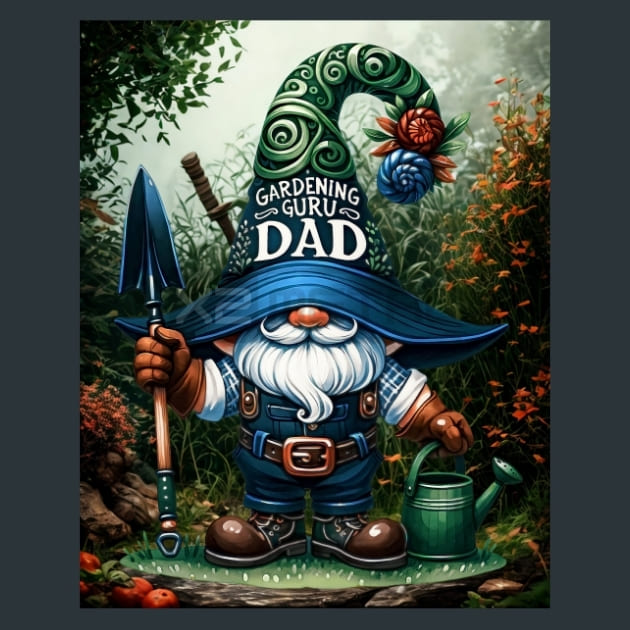 #1 Dad Gnome 5 Metal Wall Art and Desktop Mouse Pad by X2Metal