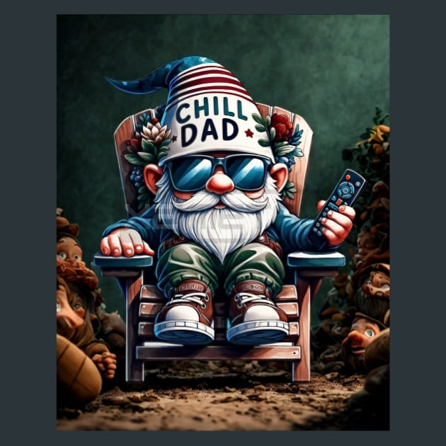 #1 Dad Gnome 6 Metal Wall Art and Desktop Mouse Pad by X2Metal