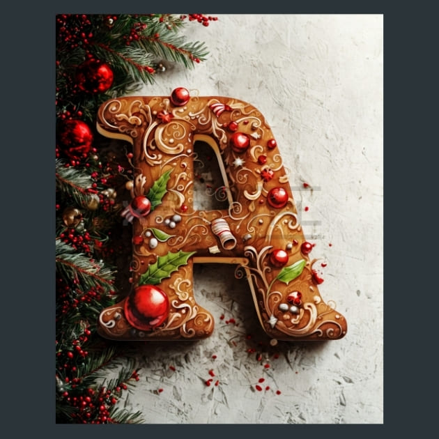 A1 Xmas Letters Metal Wall Art and Desktop Mouse Pad by X2Metal