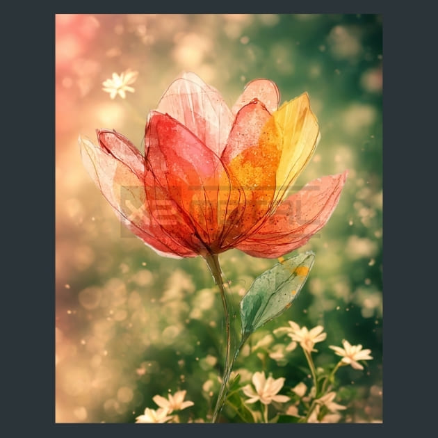 Abstract Flower 10 Metal Wall Art and Desktop Mouse Pad by X2Metal