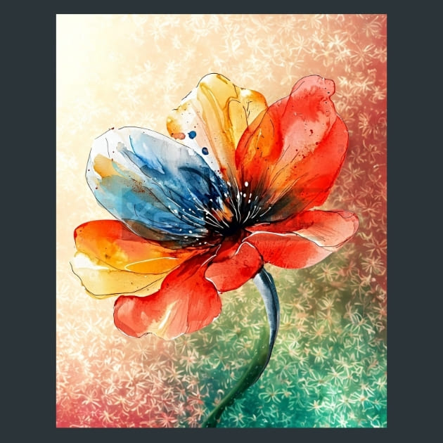 Abstract Flower 12 Metal Wall Art and Desktop Mouse Pad by X2Metal
