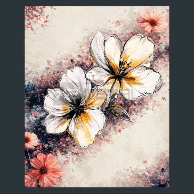 Abstract Flower 17 Metal Wall Art and Desktop Mouse Pad by X2Metal