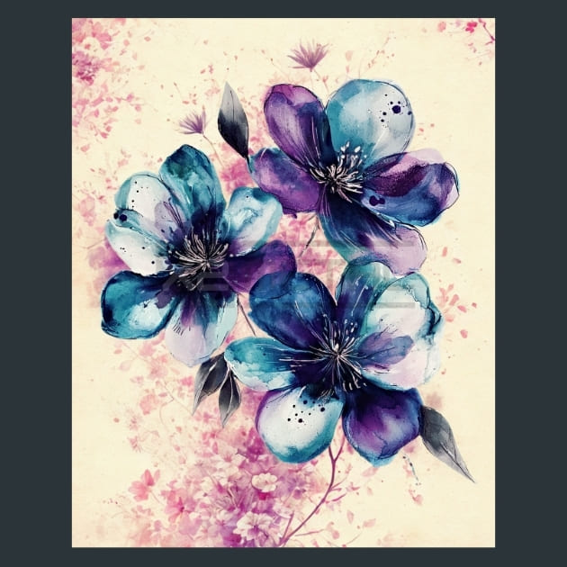 Abstract Flower 18 Metal Wall Art and Desktop Mouse Pad by X2Metal