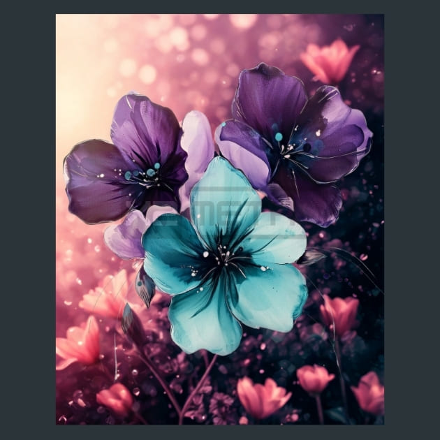 Abstract Flower 19 Metal Wall Art and Desktop Mouse Pad by X2Metal