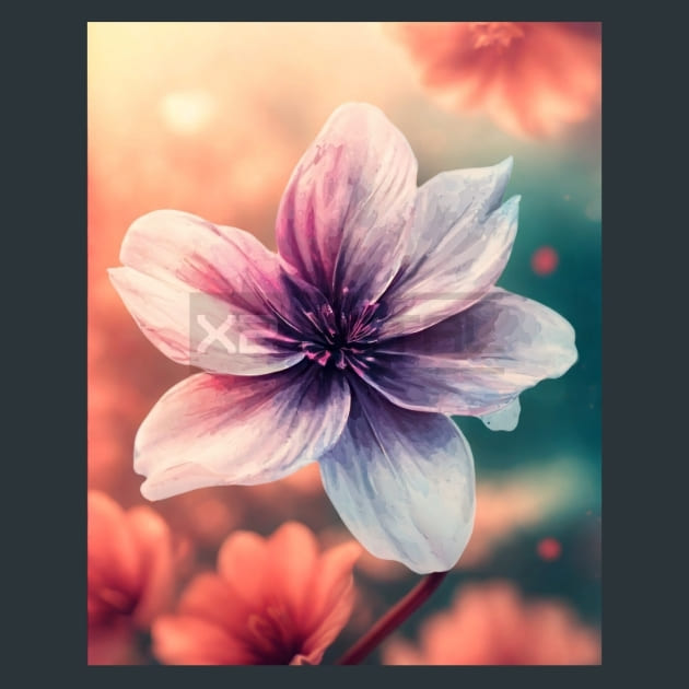 Abstract Flower 25 Metal Wall Art and Desktop Mouse Pad by X2Metal