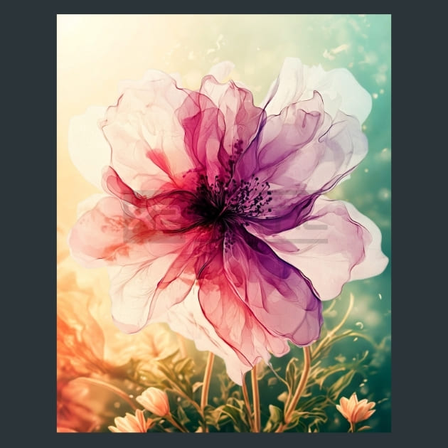 Abstract Flower 2 Metal Wall Art and Desktop Mouse Pad by X2Metal
