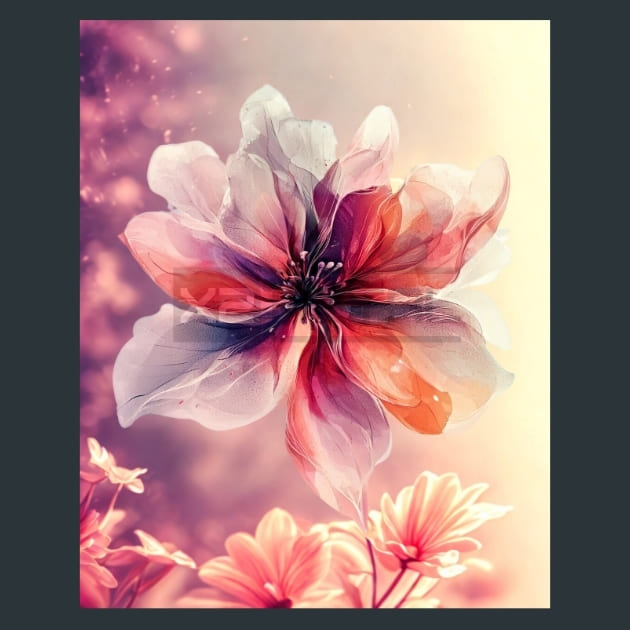 Abstract Flower 6 Metal Wall Art and Desktop Mouse Pad by X2Metal