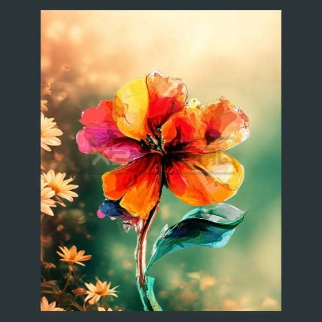 Abstract Flower 7 – Metal Print &amp; Mouse Pad | ChromaLuxe | Made in Iowa USA