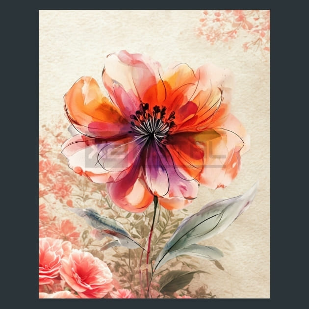 Abstract Flower 9 Metal Wall Art and Desktop Mouse Pad by X2Metal
