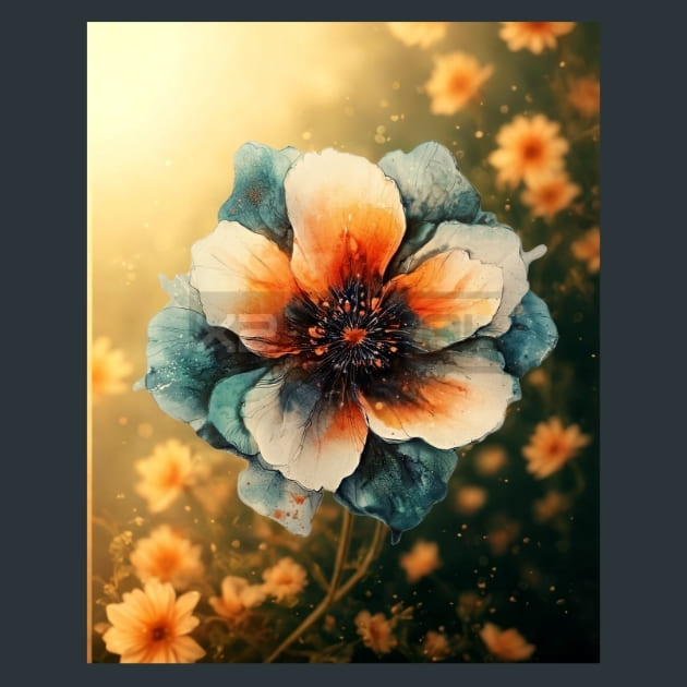 Abstract Flower 23 Metal Wall Art and Desktop Mouse Pad by X2Metal