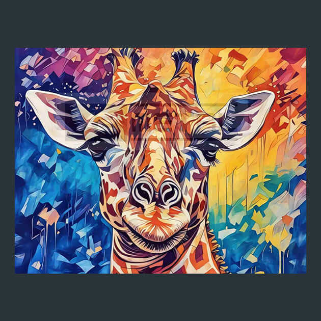 Abstract Giraffe Metal Wall Art and Desktop Mouse Pad by X2Metal