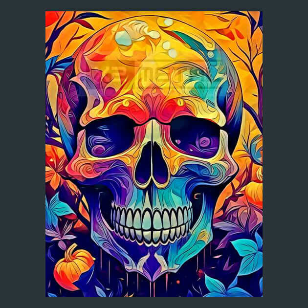 Abstract Skull – Metal Print &amp; Mouse Pad | ChromaLuxe | Made in Iowa USA