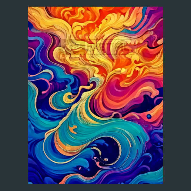 Abstract Wave Patterns – Metal Print &amp; Mouse Pad | ChromaLuxe | Made in Iowa USA