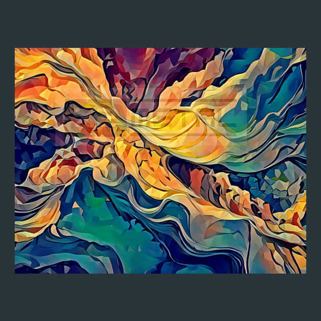 Abstract Waves – Metal Print &amp; Mouse Pad | ChromaLuxe | Made in Iowa USA