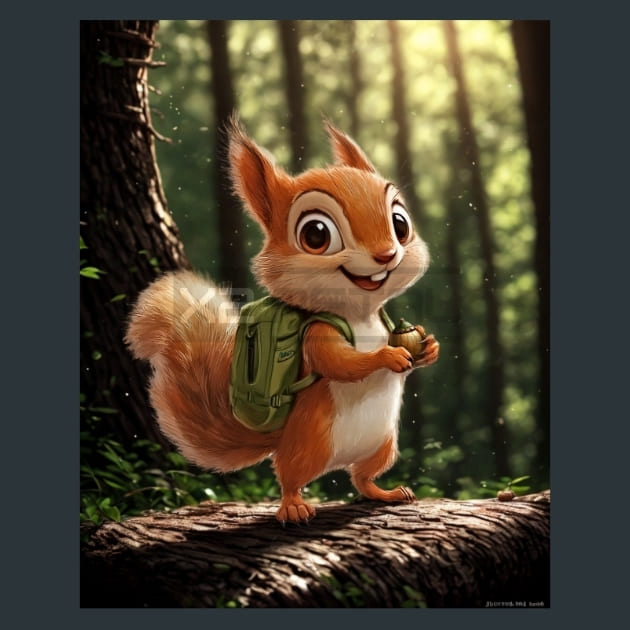Adorabel Squirrel 29 – Metal Print &amp; Mouse Pad | ChromaLuxe | Made in Iowa USA