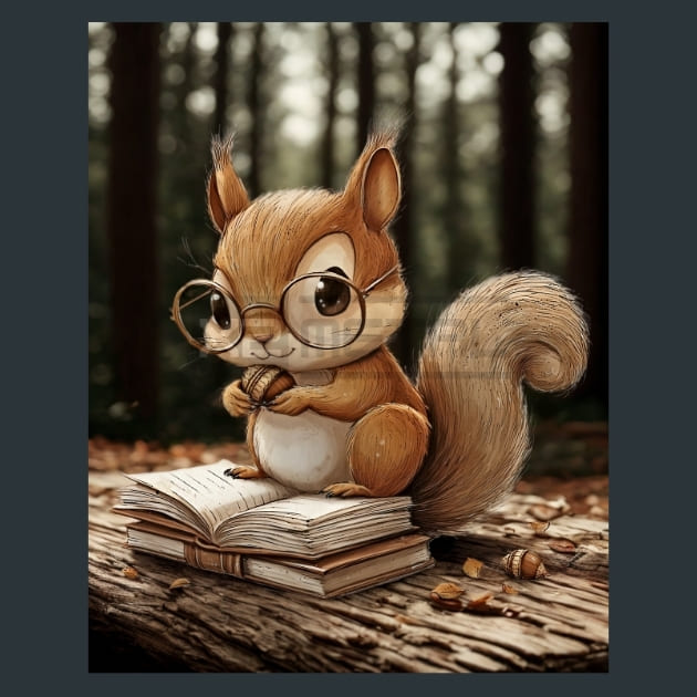 Adorabel Squirrel 34 – Metal Print &amp; Mouse Pad | ChromaLuxe | Made in Iowa USA