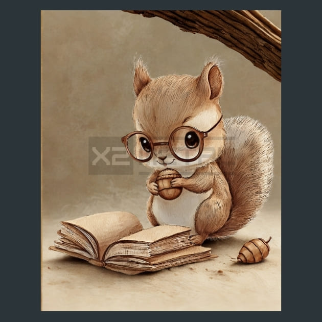 Adorabel Squirrel 35 – Metal Print &amp; Mouse Pad | ChromaLuxe | Made in Iowa USA