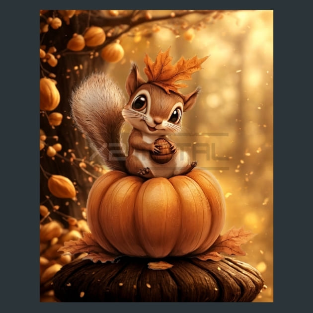 Adorabel Squirrel 8 – Metal Print &amp; Mouse Pad | ChromaLuxe | Made in Iowa USA