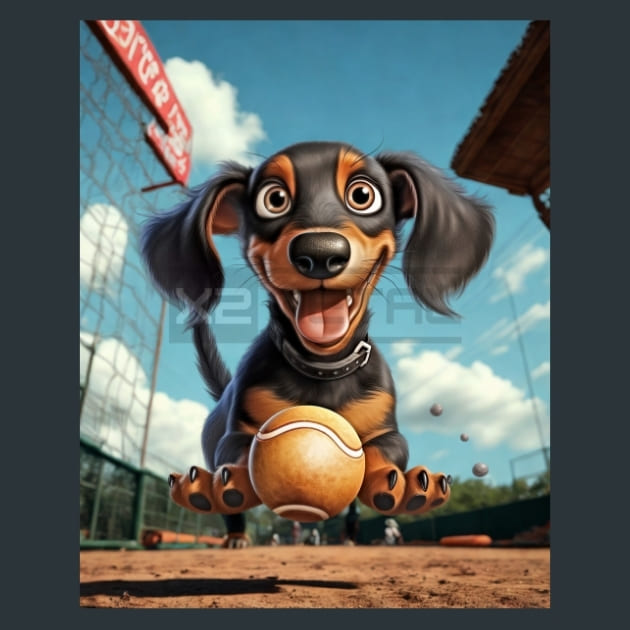 Adorable Dachshund 22 Metal Wall Art and Desktop Mouse Pad by X2Metal