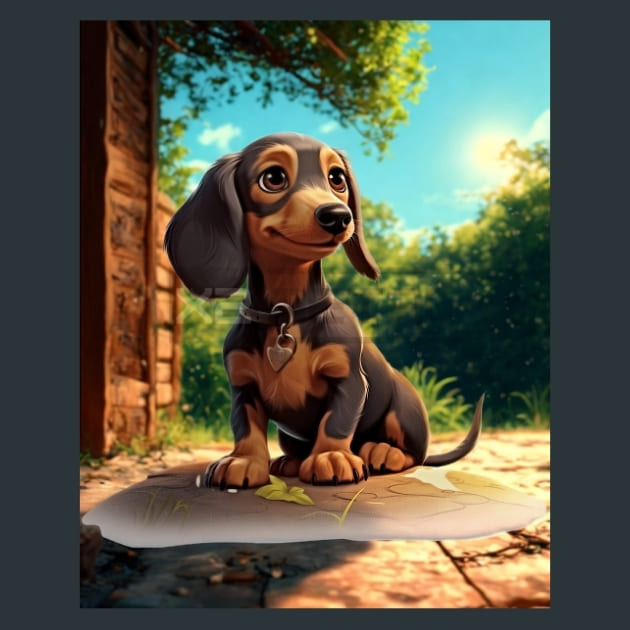 Adorable Dachshund 31 – Metal Print &amp; Mouse Pad | ChromaLuxe | Made in Iowa USA