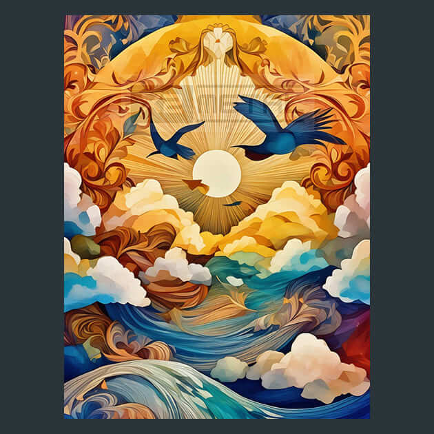 Air Sacred Heart Metal Wall Art and Desktop Mouse Pad by X2Metal