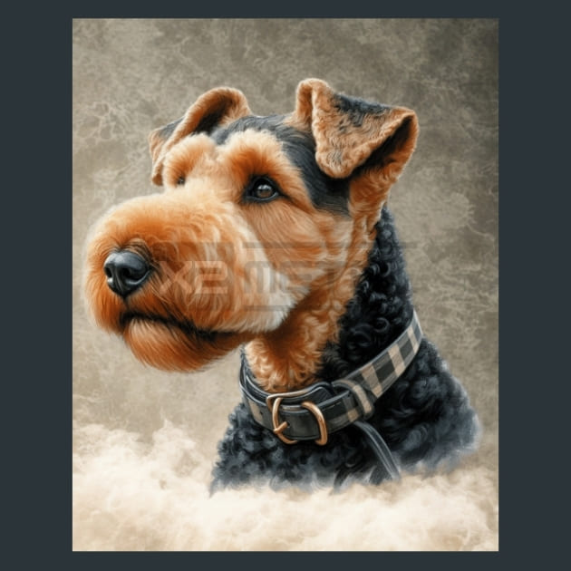 Airedale Terrier Metal Wall Art and Desktop Mouse Pad by X2Metal