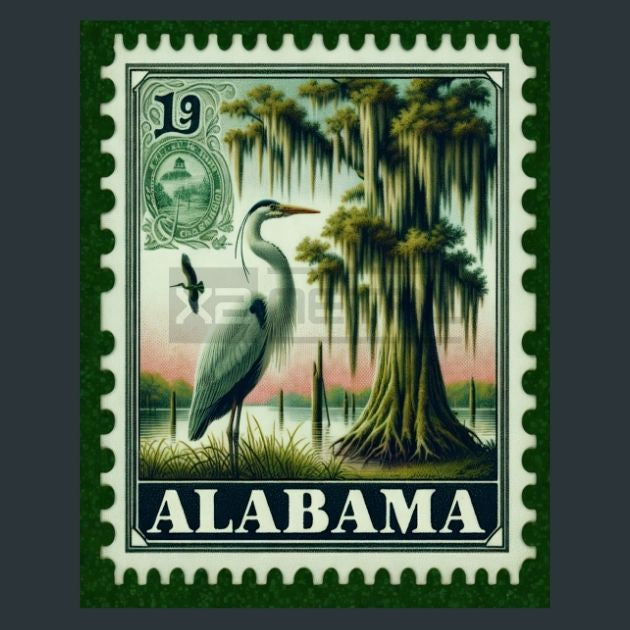 Alabama-Stamp-2-Metal-Prints