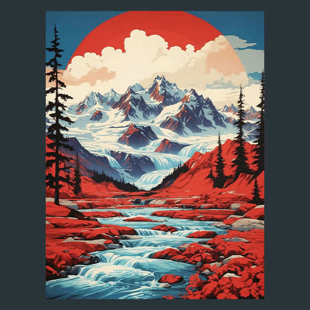 Alaska Metal Wall Art and Desktop Mouse Pad by X2Metal