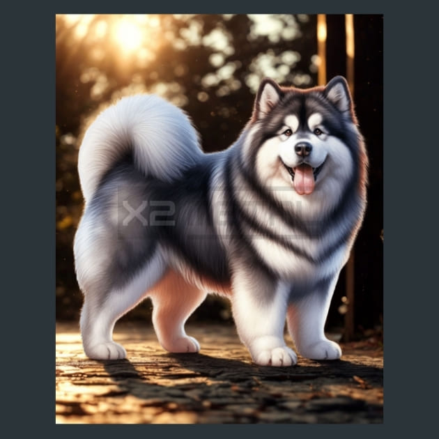 Alaskan Malamute Metal Wall Art and Desktop Mouse Pad by X2Metal