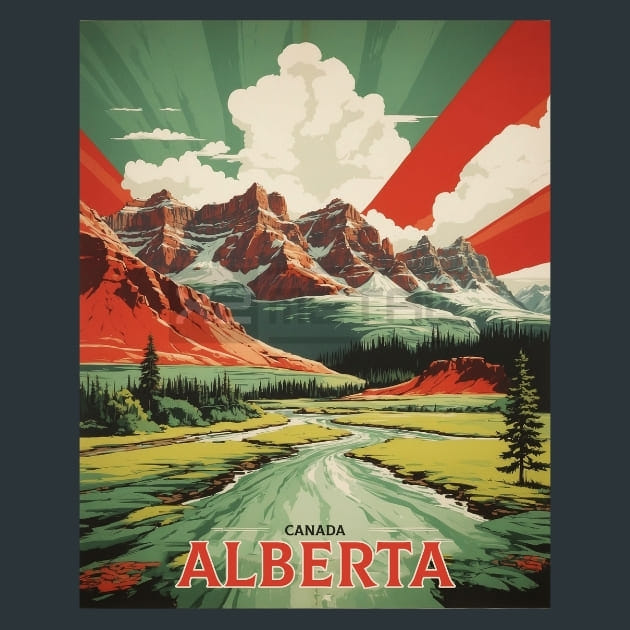 Alberta 2 Metal Wall Art and Desktop Mouse Pad by X2Metal