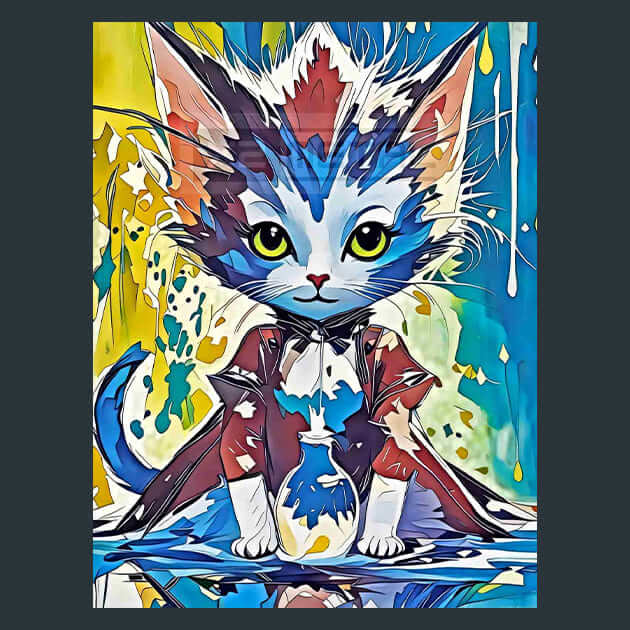 Alchemist Princess Kitten – Metal Print &amp; Mouse Pad | ChromaLuxe | Made in Iowa USA