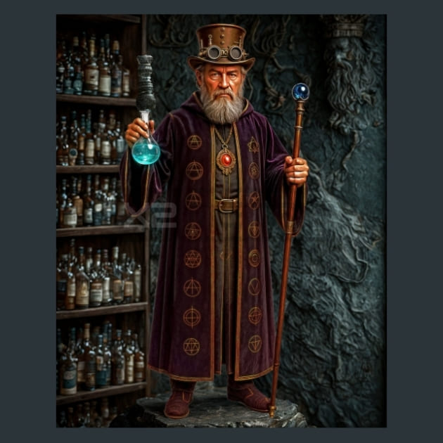 Alchemist-Steampunk_metal_prints_posters_mouse_pads