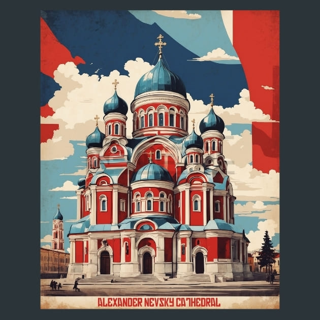Alexander Nevsky Cathedral Russia Metal Prints Posters and Mouse Pads