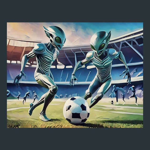 Alien Team Sports Metal Prints
