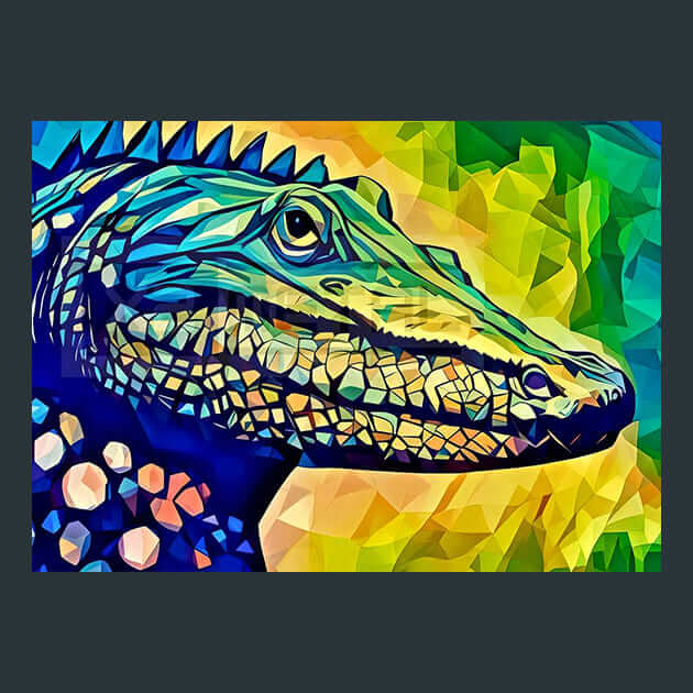 Alligator Art – Metal Print &amp; Mouse Pad | ChromaLuxe | Made in Iowa USA