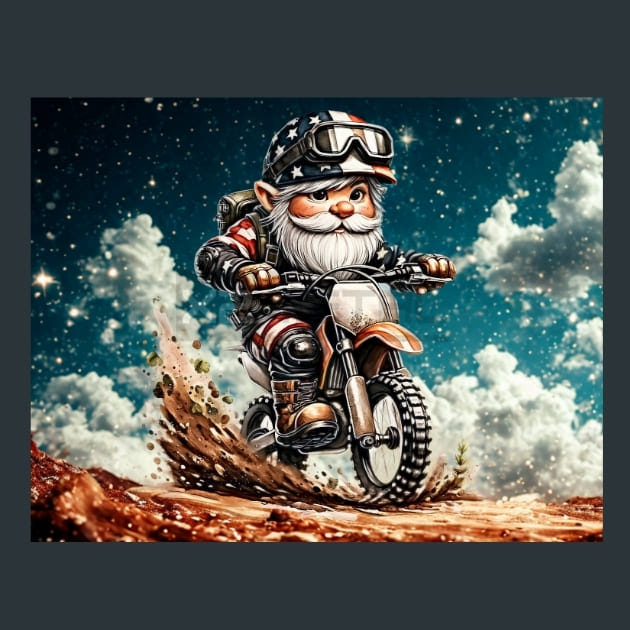 Biker Gnomes 1 Metal Wall Art and Desktop Mouse Pad by X2Metal