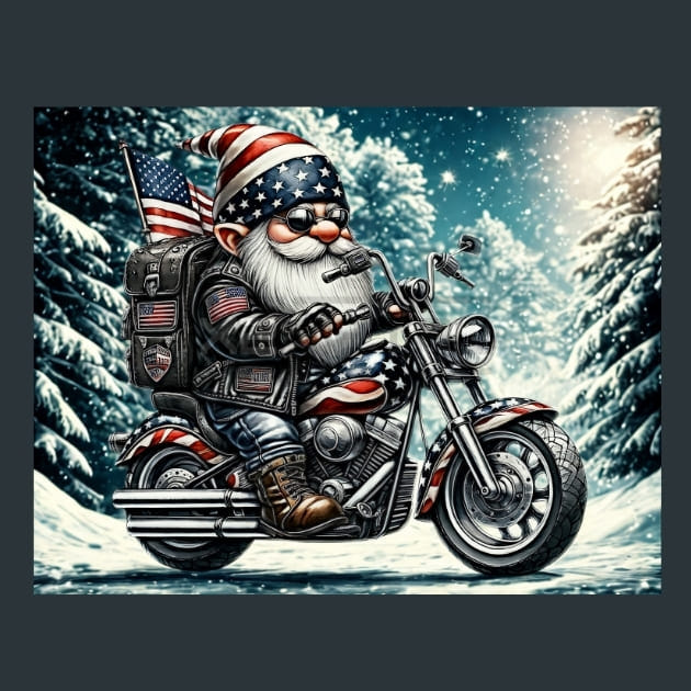 Biker Gnomes 15 Metal Wall Art and Desktop Mouse Pad by X2Metal