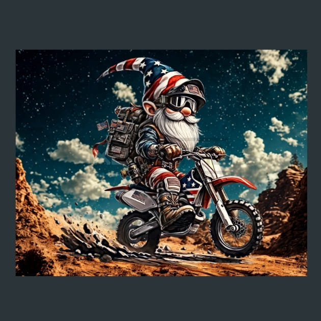 Biker Gnomes 5 Metal Wall Art and Desktop Mouse Pad by X2Metal