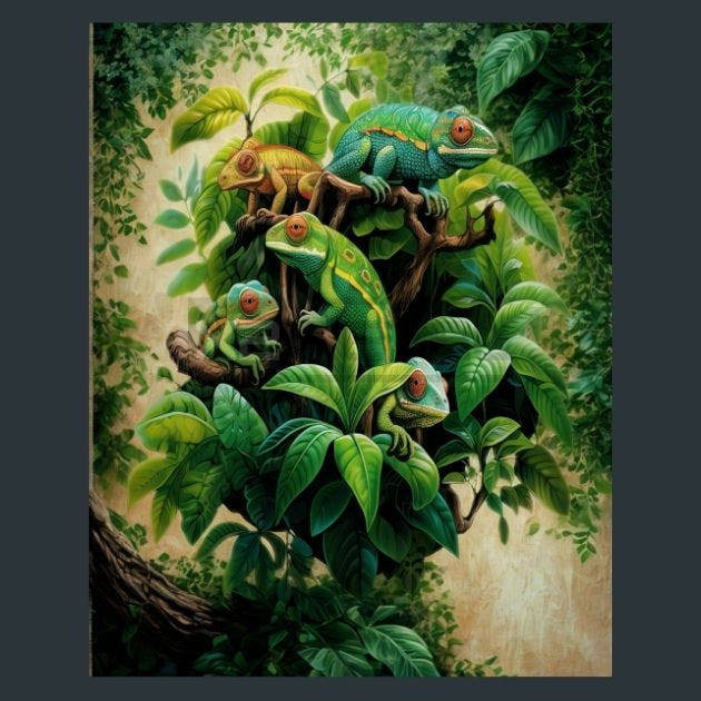 Amphibians 102 Metal Wall Art and Desktop Mouse Pad by X2Metal