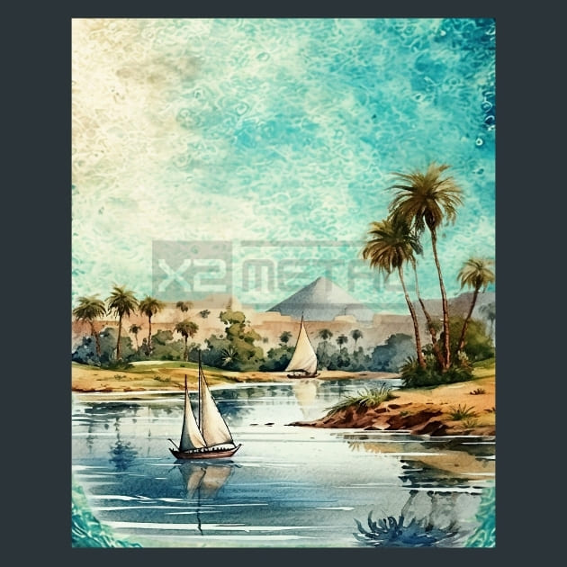 Ancient Egypt 12 Metal Wall Art and Desktop Mouse Pad by X2Metal