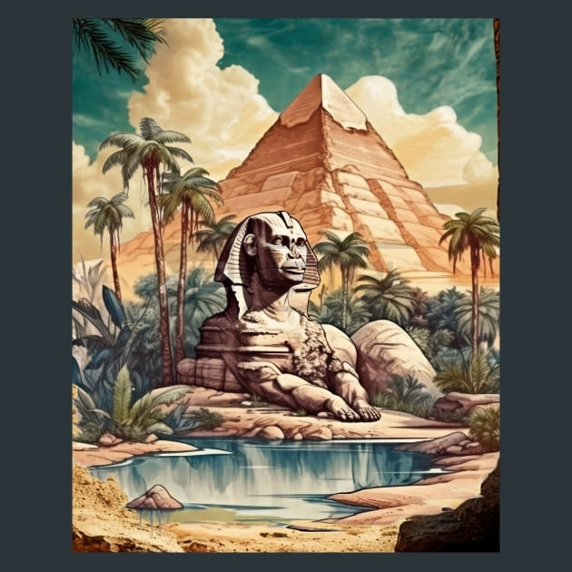 Ancient Egypt 13 Metal Wall Art and Desktop Mouse Pad by X2Metal