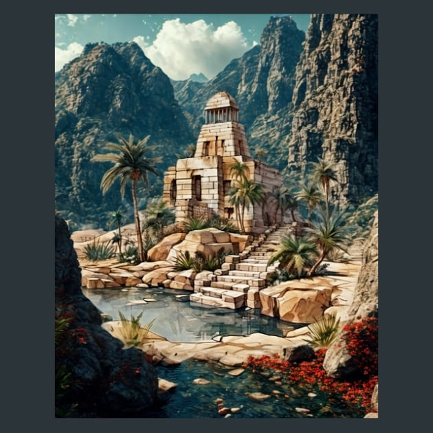 Ancient Egypt 15 Metal Wall Art and Desktop Mouse Pad by X2Metal