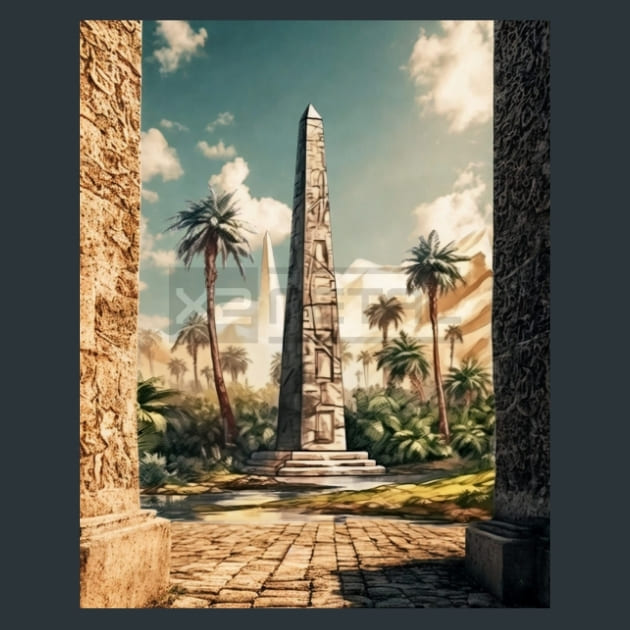 Ancient Egypt 16 Metal Wall Art and Desktop Mouse Pad by X2Metal